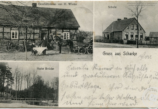 Pocztówka z Szarek, 1904 r.