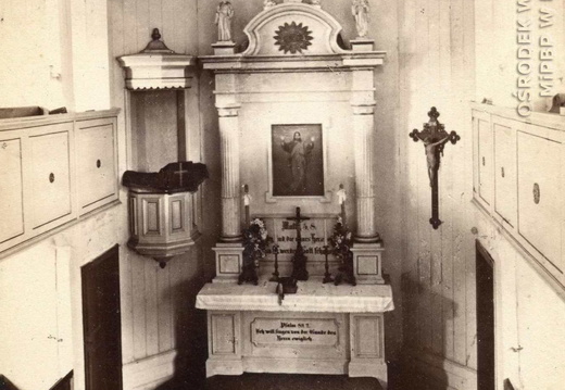 Wnętrze kościoła staroluterańskiego przy ulicy Długiej.