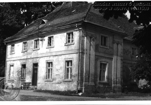 Pałac Sczanieckich w Wąsowie. Fotografia z 1985 r.